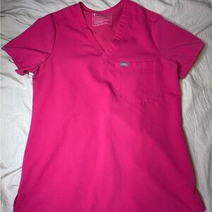 FIGS Pink Scrub Set Size Small⎜ Catarina One-Pocket Top +  Yola Skinny Pants